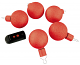 LED kerstballen rood