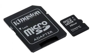 16GB MicroSDHC met adapter