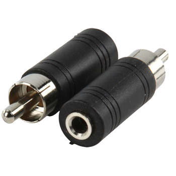Adapter plug RCA stekker 3.5mm mono kontra stekker