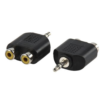 Adapter plug 3.5mm stereo stekker 2x RCA kontra stekker