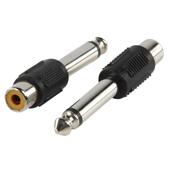 Adapter plug 6.35mm mono stekker RCA kontra stekker