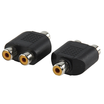 Adapter plug RCA kontra stekker 2x RCA kontra stekker