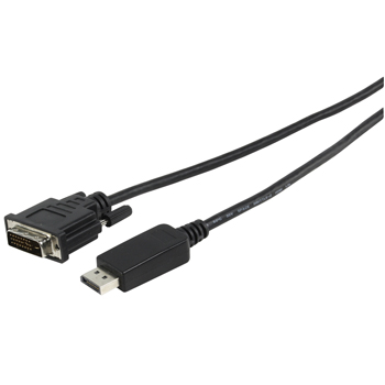 DisplayPort-kabel Displayport mannelijk DVI-D 24 + 1-pins mannelijk 3,00 m zwart