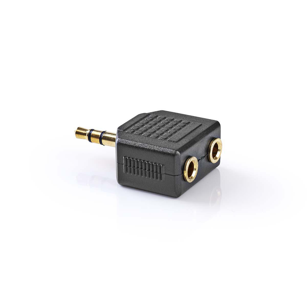 Stereo Audioadapter | 3,5 mm male 2x 3,5 mm female | 10 stuks | Zwart