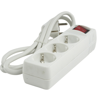 El-ps130w1-hq 3-voudige Tafelcontactdoos Schuko met Schakelaar 1,50 M Wit