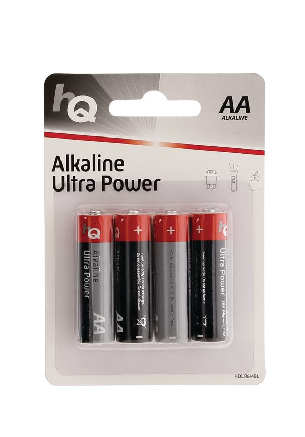 Alkaline AA-batterij blister 4 stuks