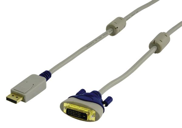 HQ DISPLAYPORT-DVI KABEL 1,8M