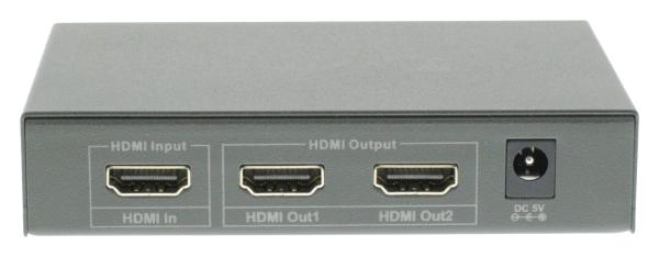 2-poorts HDMI splitter HDMI-ingang 2x HDMI-uitgang donkergrijs