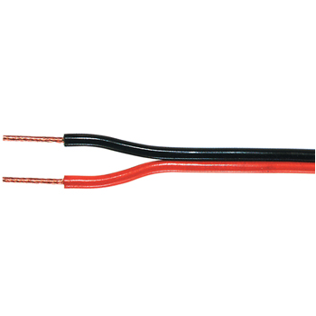 Luidsprekerkabel 2 x 0,35 mm² op rol 100 m zwart-rood