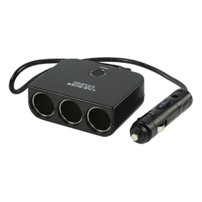 HQ P.SUP.CARSPL2 3-wegs autoverdeeladapter 12V+usb