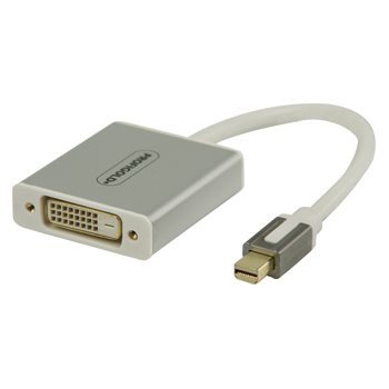 Profigold mini displayPort adapter male-female 0.20m wit