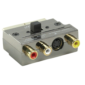 21p scart plug in metalen vergulde uitvoering