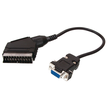 SCART VGA-Kabel | SCART Male VGA Female | 2,0 m | Zwart