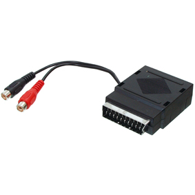 Scartplug met 2x audio uit en scart passthrough