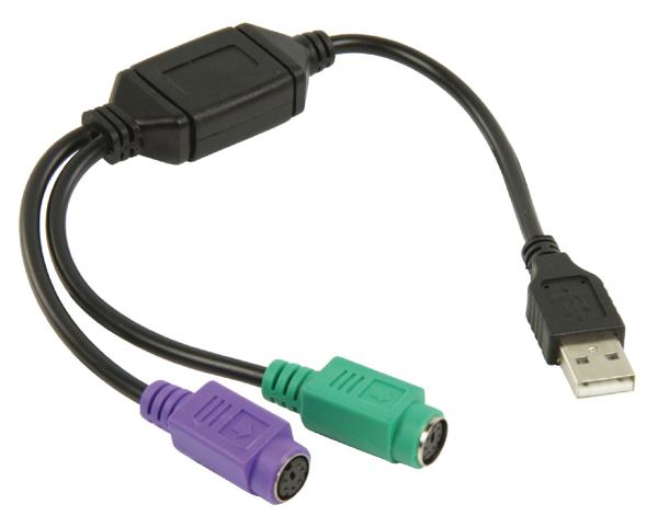 USB 2.0 naar PS/2 Adapter voor toetsenbord 