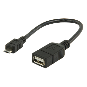 USB 2.0 A micro B OTG data kabel 0,20 m