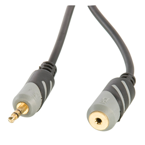 Stereo audio verloopkabel met 2.5mm en 3.5mm vergulde pluggen 1.0M...