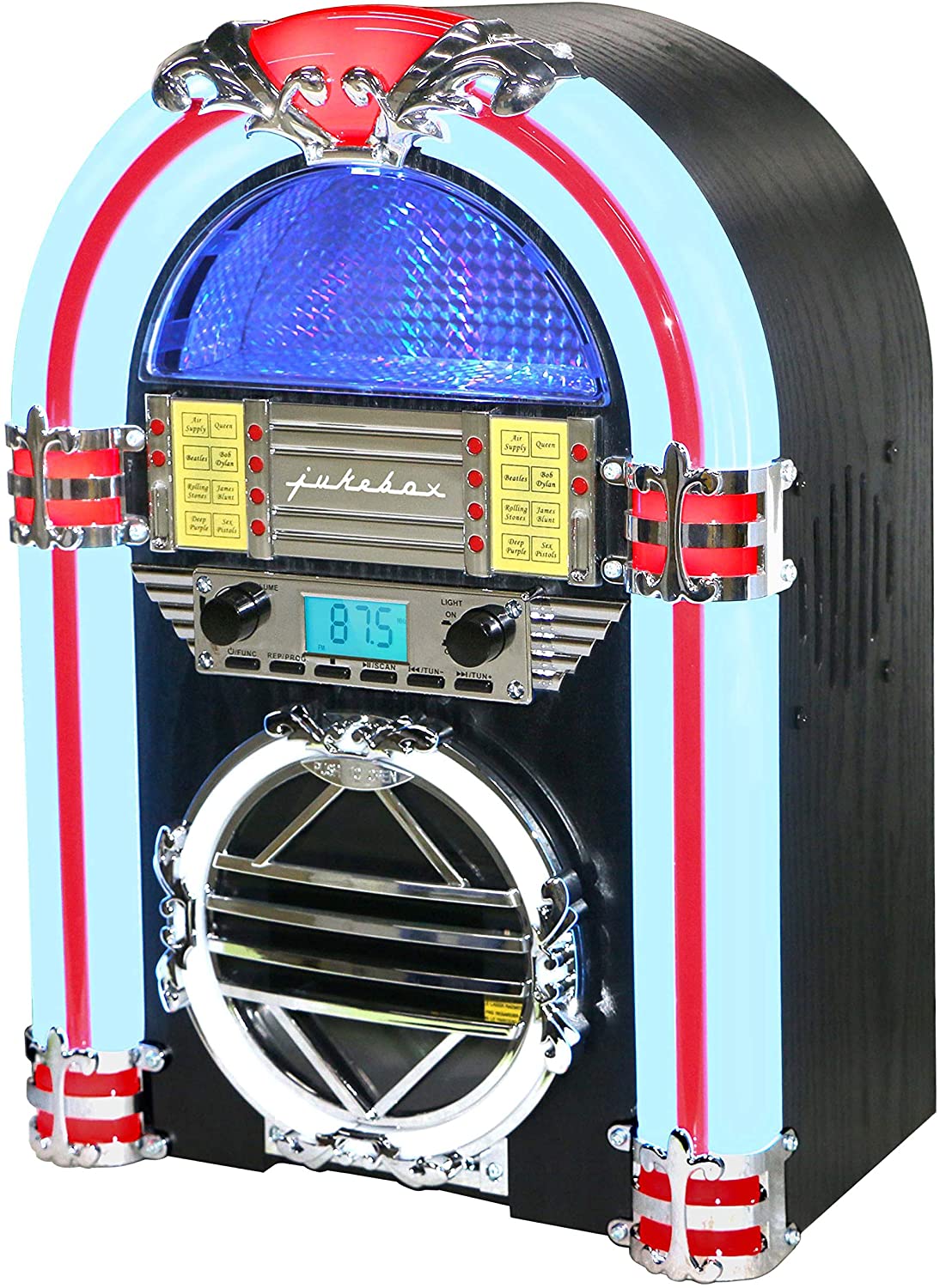 Retro jukebox met AM-FM radio en CD-speler