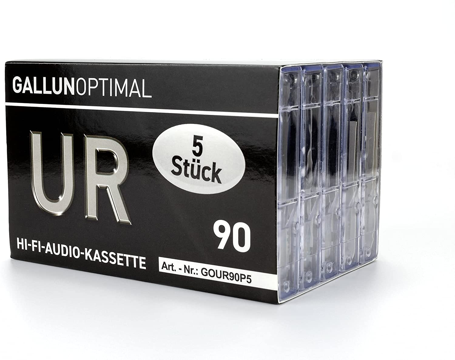 GallunOptimal audiocassettes 5 stuks 90 minuten UR90