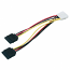 S-ATA Power kabel dubbel molex S-ATA Power kabel dubbel molex