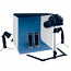 Fotostudio XL compleet met blue screen, statief en lampen. Met 4 achtergrondkleuren.