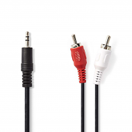 Stereo minijack naar 2x tulp basic kabel [diverse lengtes]