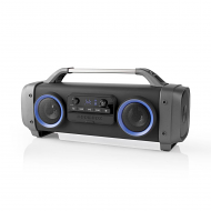 Oplaadbare boombox ghettoblaster met Bluetooth, verlichting, FM Radio, USB en MicroSD