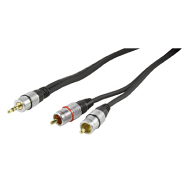 Extra hoge kwaliteit stereo mini jack naar 2x tulp kabel [diverse lengtes]