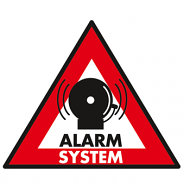 Waarschuwingssticker alarmsysteem