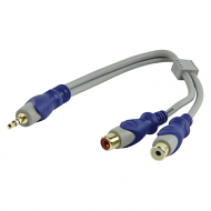 3,5mm stereojack naar 2x tulp verloopkabel deluxe