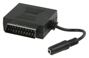 21p scart adapter 0.2m zwart 