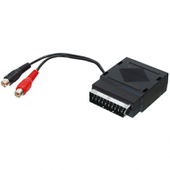 Scartplug met 2x audio uit en scart passthrough