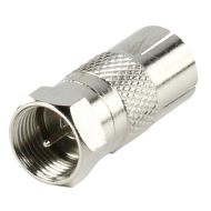 F-connector naar coax (IEC) female adapter