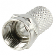 F connector schroefbaar, 7.0 mm.