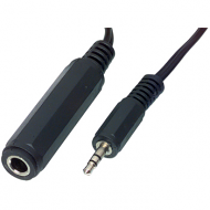 3.5mm stereo jack plug - 6.35mm stereo jack socket